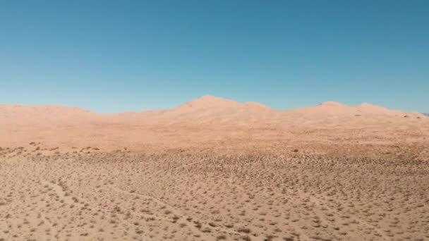 Flygdrönarbilder Kelso Sanddyner Mojaves Nationalreservat Går Framåt Kelso Kalifornien — Stockvideo