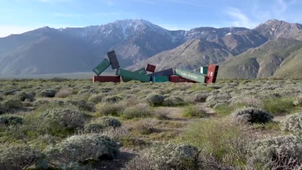 Palm Springs Kalifornien Mars 2023 Konstskulpturinstallation Matt Johnson Med Titeln — Stockvideo