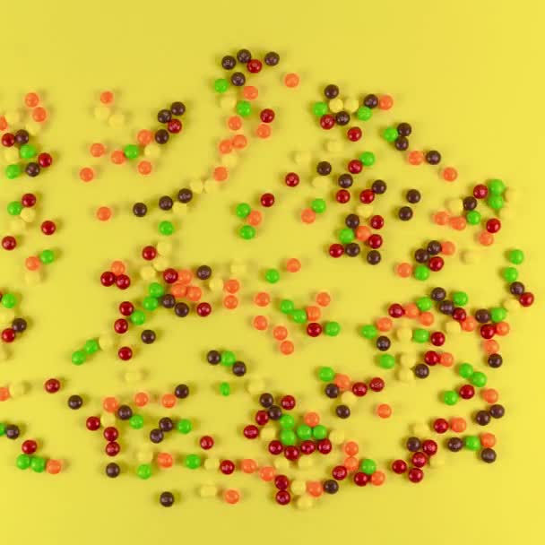Numéro Dix Bonbons Colorés Stop Motion Animation Vidéo — Video