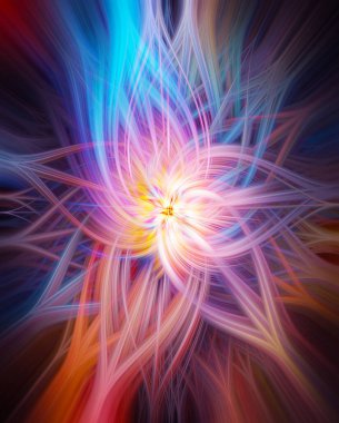 Renkli yayılan ruhani lotus enerji girdabı arkaplanı