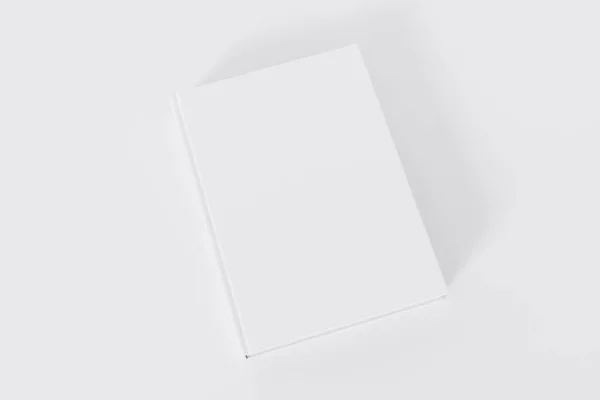 Zárt Fehér Könyvek Elszigetelt Fehér Háttér Másolási Hely — Stock Fotó