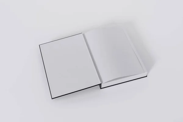 Livros Abertos Isolados Fundo Branco Com Espaço Cópia — Fotografia de Stock