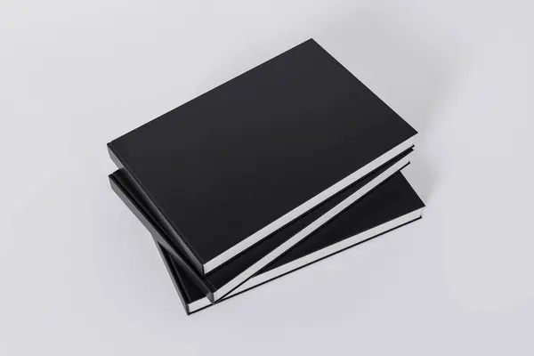 Zamknąć Notebooki Szarym Tle — Zdjęcie stockowe