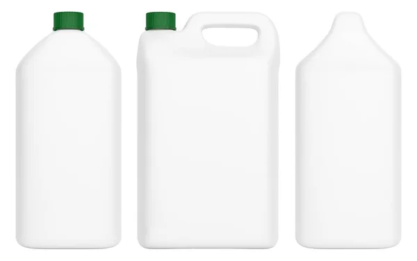Plastikowe Butelki Płyn Lub Olej — Zdjęcie stockowe