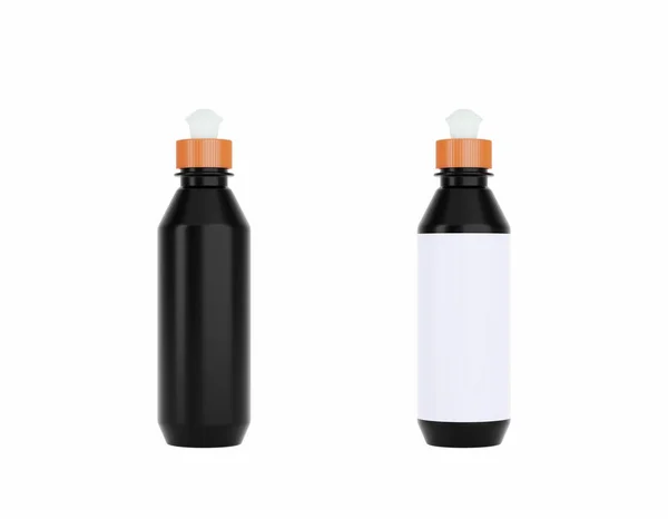 Botellas Plástico Sobre Fondo Blanco — Foto de Stock