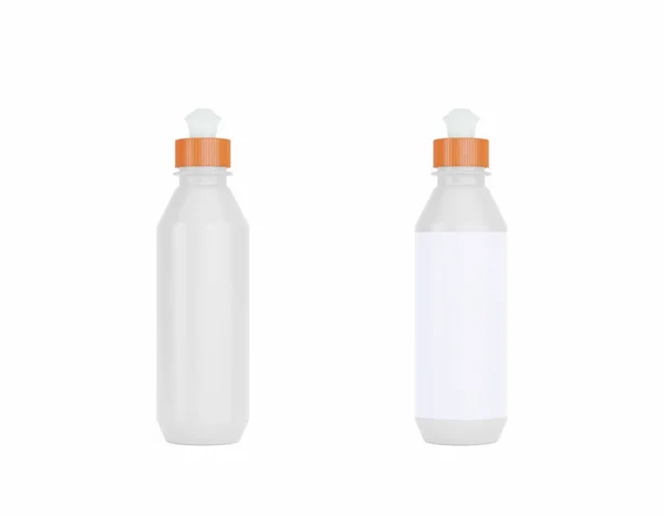 Plastikowe Butelki Białym Tle — Zdjęcie stockowe