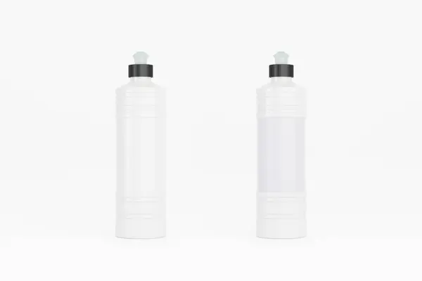 白色背景的塑料瓶 — 图库照片