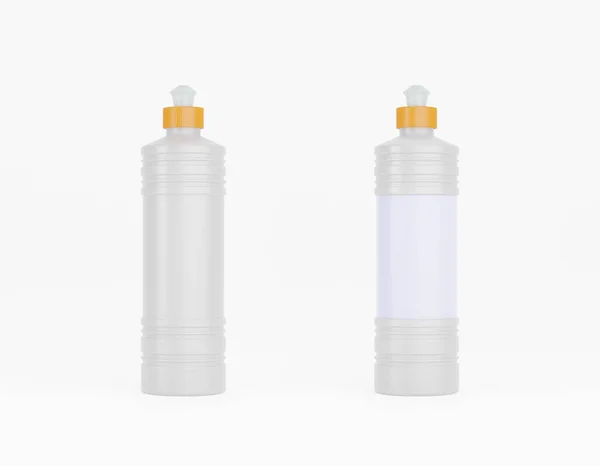 Пластиковые Бутылки Белом Фоне — стоковое фото
