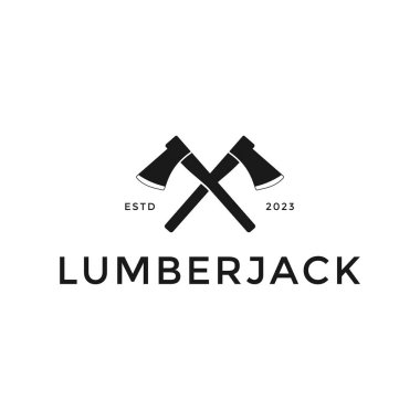 Klasik oduncu logosu tasarım şablonu