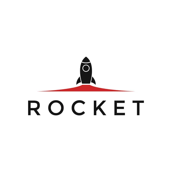 Modern Rocket Space Logo Design — Stock Vector