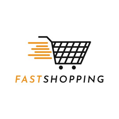 hızlı alışveriş logosu tasarım şablonu