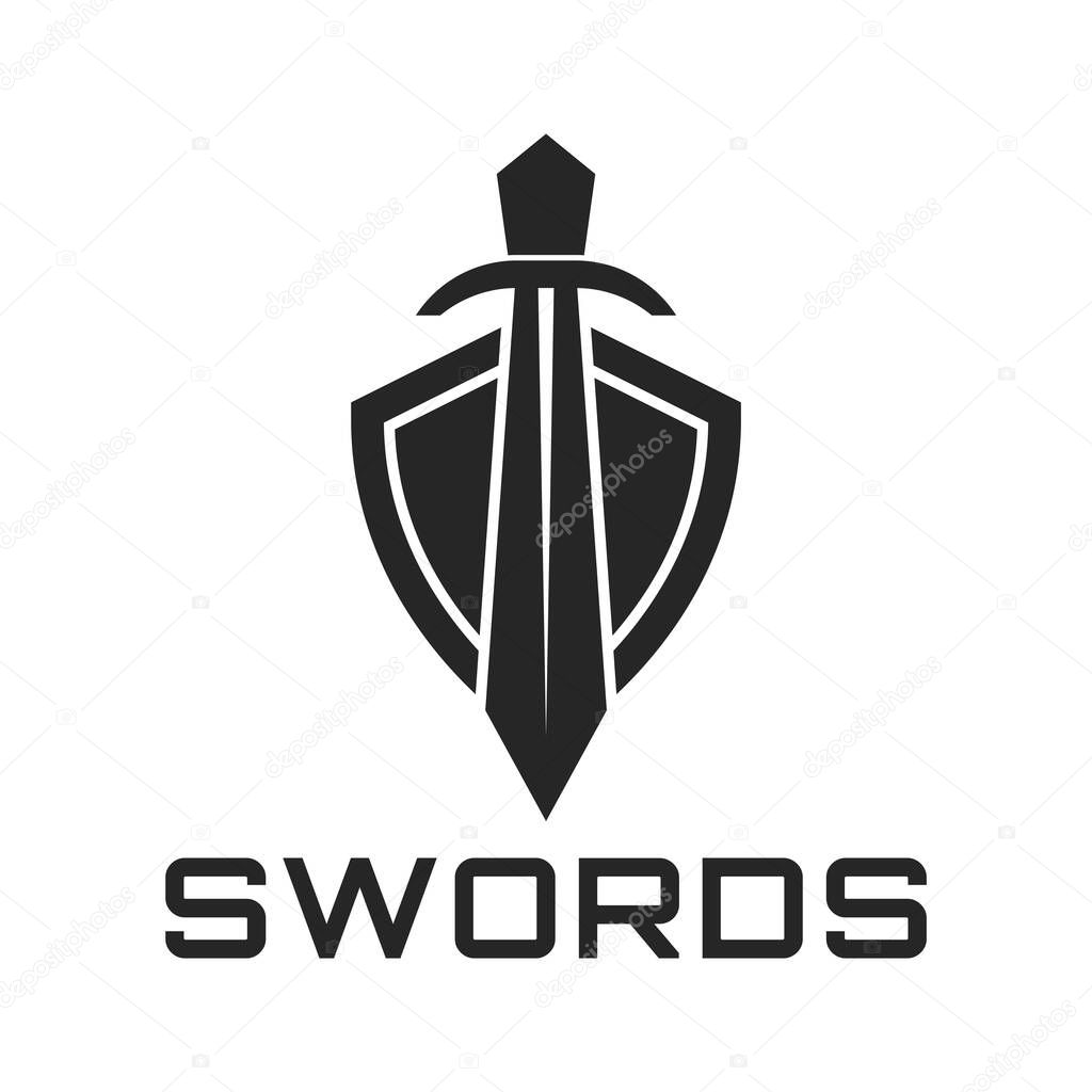 Shield Sword Guardian Logo Template