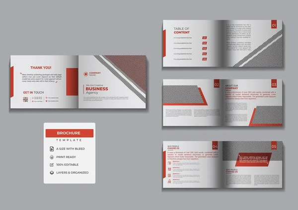 Corporate Business Landschap Brochure Ontwerp Template — Stockvector