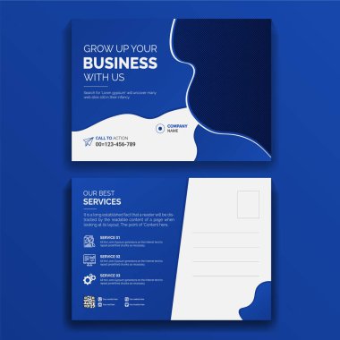 Business Postcard Design Template clipart