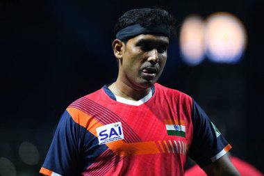 Chennai, Hindistan. 27 Mart 2025. Hintli çift Sharath Achanta ve Snehit Suravajjula, Avustralyalı çift Nicholas Lum ve Finn Luu 'yu yendi.