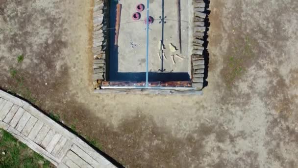 Hititlerden Bir Mezarın Hava Görüntüsü — Stok video