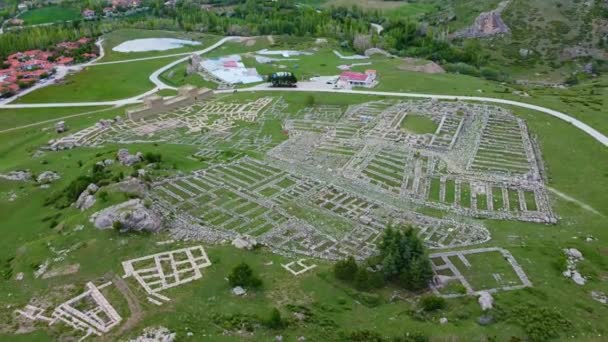 Overall Aerial View Hattusa Hittites — Stock Video