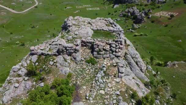 Oude Kasteelruïnes Uit Hittites — Stockvideo