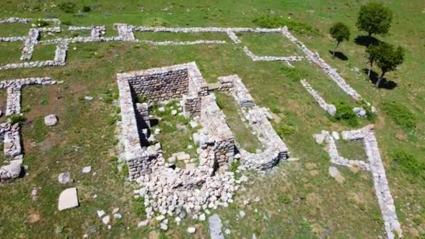 Ett Förstört Hus Från Hittites Hattusa — Stockvideo