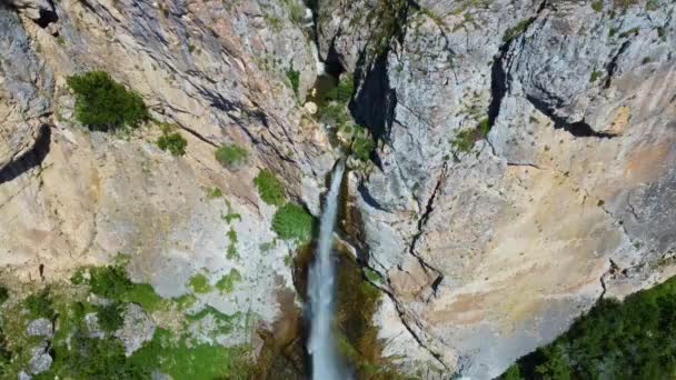 Cascada Desde Arriba Drone Aerial — Vídeo de stock