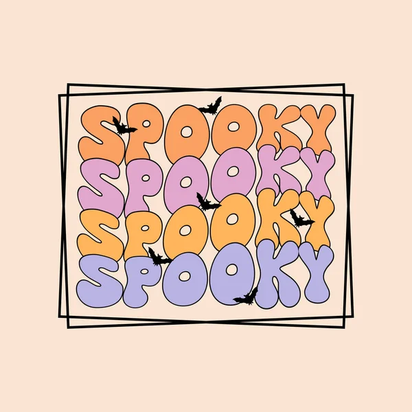 Spooky Retro Halloween Sublimación Shirt Design — Vector de stock