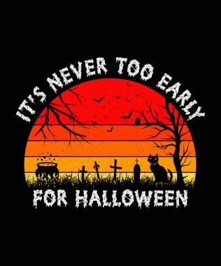 Cadılar Bayramı Tişörtü Tasarımı Cadılar Bayramı için asla çok erken değildir