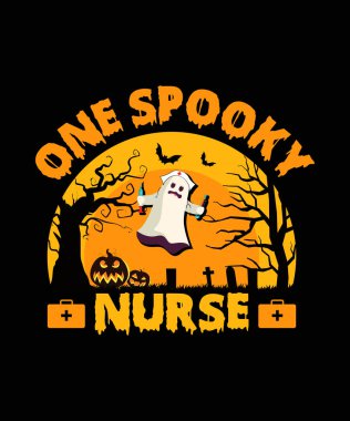 Halloween T-shirt Design One Spooky Nurse