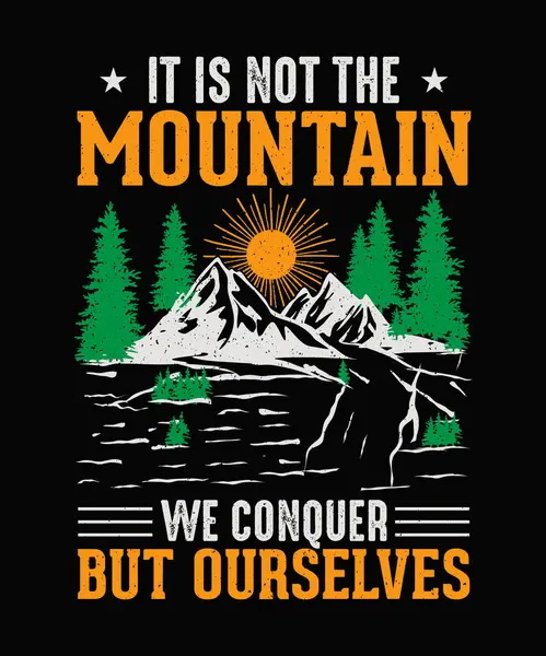 stock vector Mountain Adventure T-shirt Design