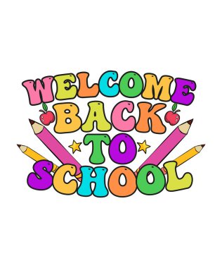 Retro Back To School tişört tasarımı