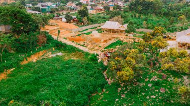 Sapa dağlarında pirinç terasları, Vietnam.