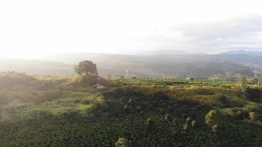 Tayland 'ın kuzeyindeki en kirli şehirlerin vadisinin havadan görünüşü.