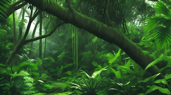 jungle background. tropical jungle. 3 d illustration