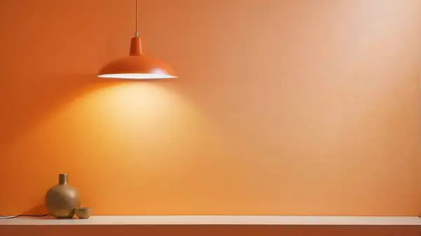 modern interior design with lamp