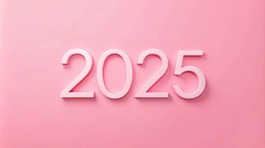 Mutlu yıllar 2025 altın metin tasarımı. 3D oluşturuldu