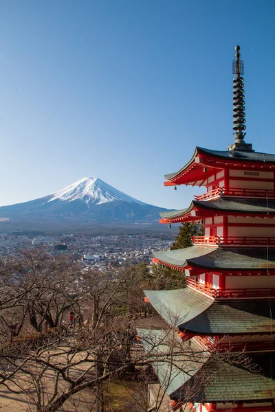 Fuji Dağı ve Chureito Pagoda manzarası