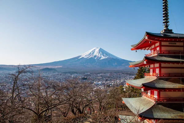 Fuji Dağı ve Chureito Pagoda manzarası