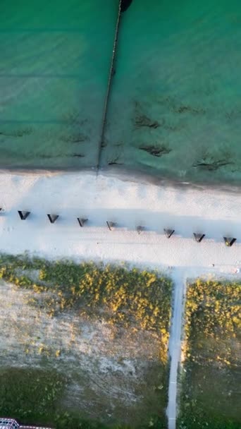 Zingst Teki Sahilin Havadan Görüntüsü — Stok video