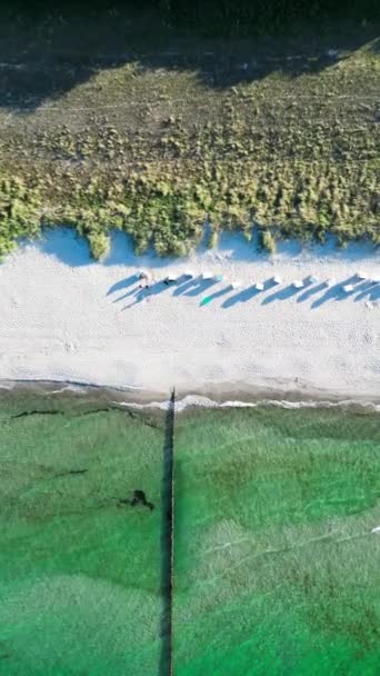 Zingst海滩的空中景观 — 图库视频影像