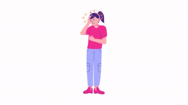 Kesehatan Mental Issues Animasi Halusinasi — Stok Video
