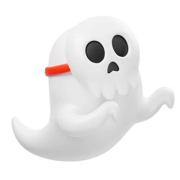 Schedel Ghost Cartoon — Stockfoto