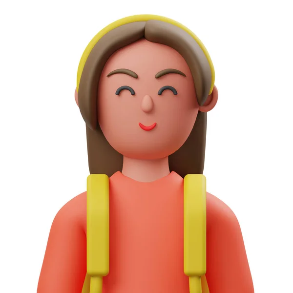 Öğrenci Kız 3D Karakteri 