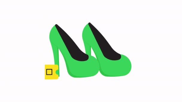 Heels Shoes Discount Balck Friday Element Animation — Stok Video