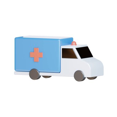 Ambulans Aracı 3D Görüntü