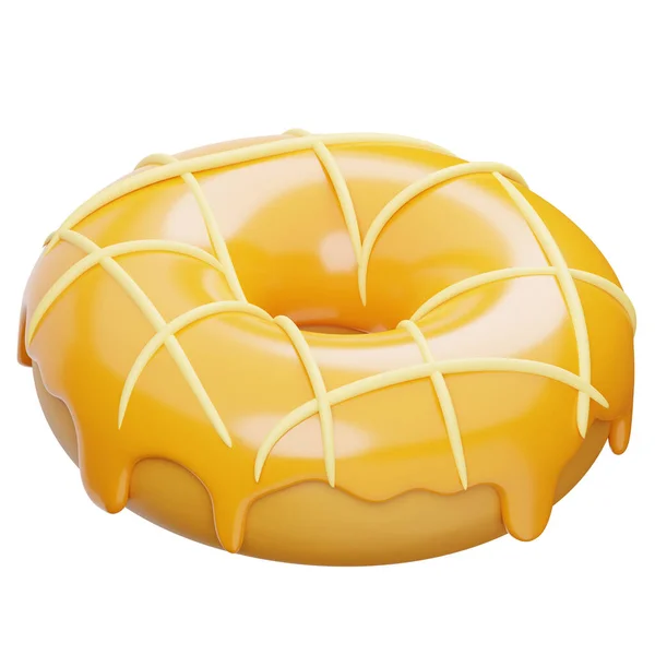 Mango jöleli donut 3D Illustrartion