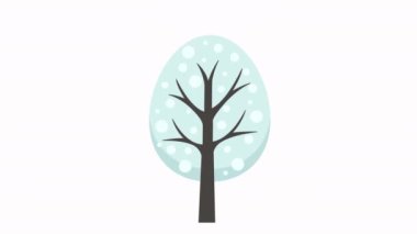Ağaç Elemanı Kış Canlandırması