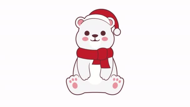かわいい クリスマス サンタ — ストック動画