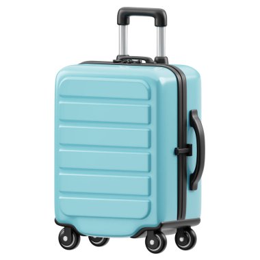 3D Mavi Seyahat Bavulu