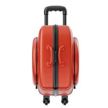 3 Boyutlu Kırmızı Seyahat Bavulu