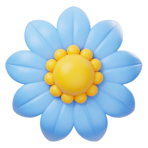 Mavi Çiçek 3B Görüntü