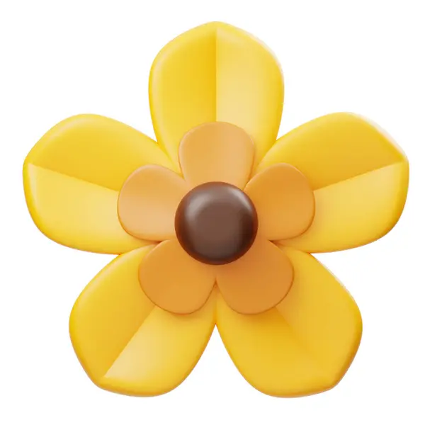 Amarelo Brown Flower Ilustração Fotografias De Stock Royalty-Free
